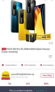 POCO M3 Pro 5G 4GB+64GB Global Version