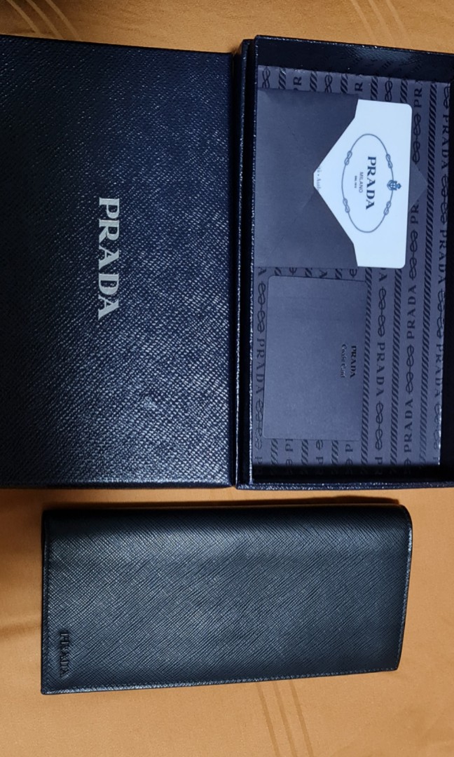 prada long wallet men