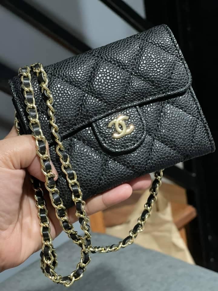 chanel wallet on chain preloved