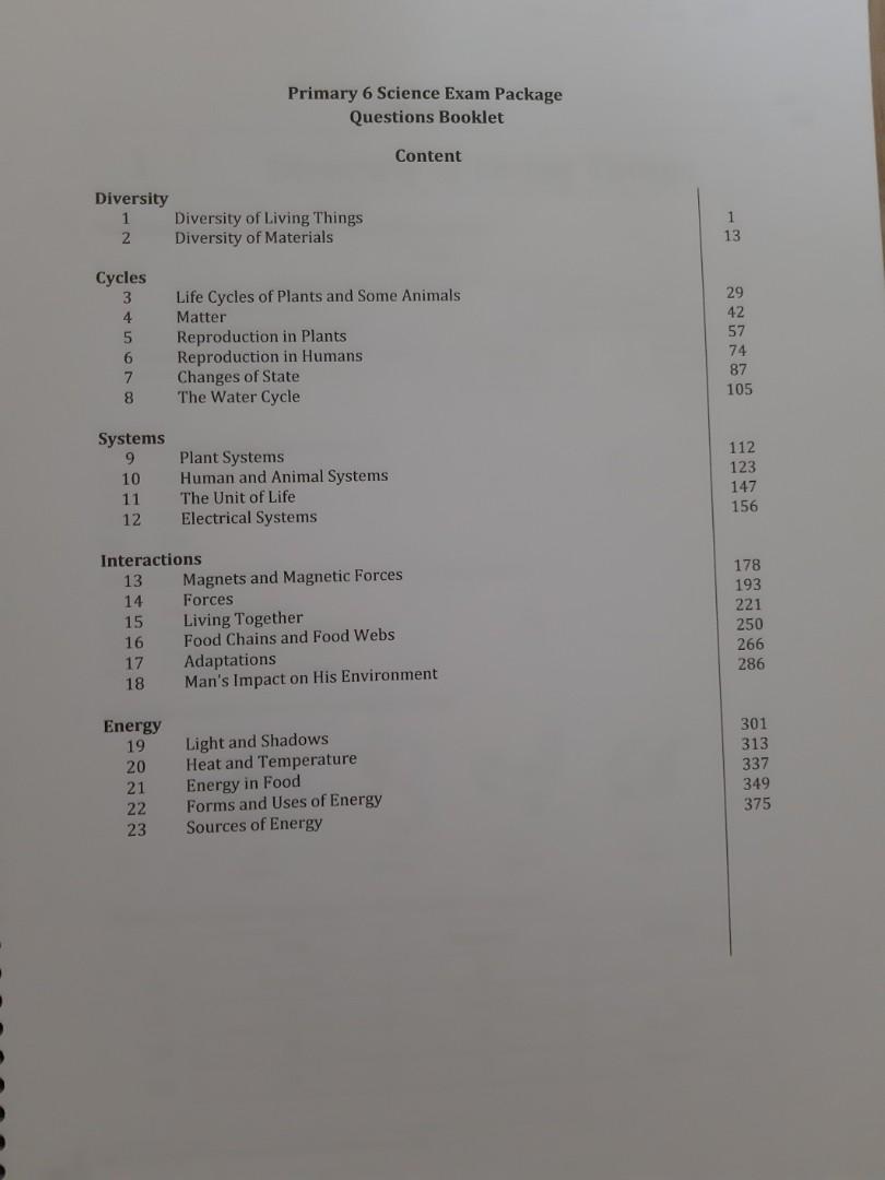 PSLE Science Exam Package PhD Education, Hobbies & Toys, Books