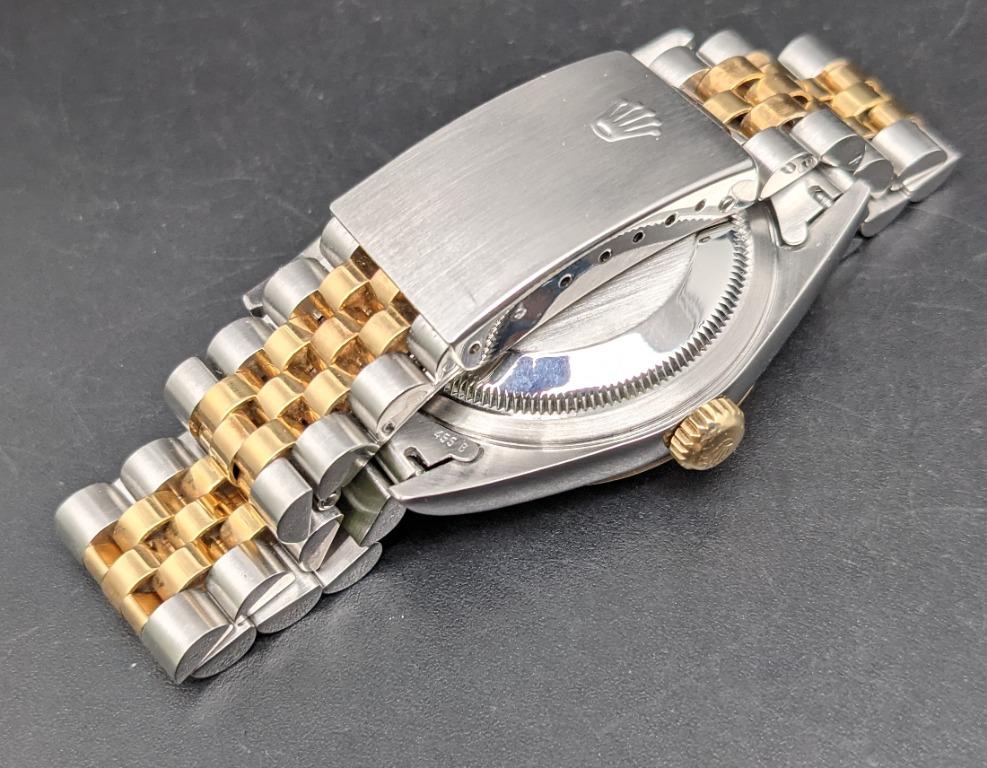 Rolex 16233 Datejust 36mm 金鋼白面羅馬字密窿2000年錶, 名牌, 手錶 