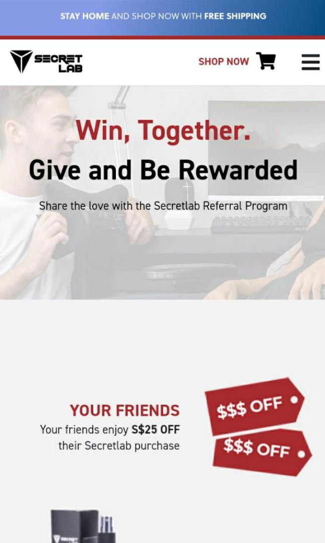 Secretlab referral 2025