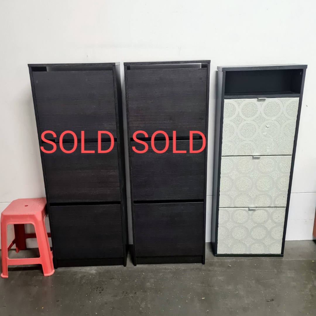 Shoe Pull out shoe rack / shelf. Three tier Ikea Bissa