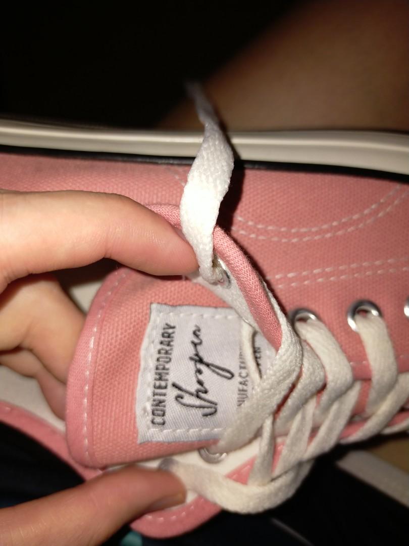 Shoopen waterproof canvas shoes pink shoopen