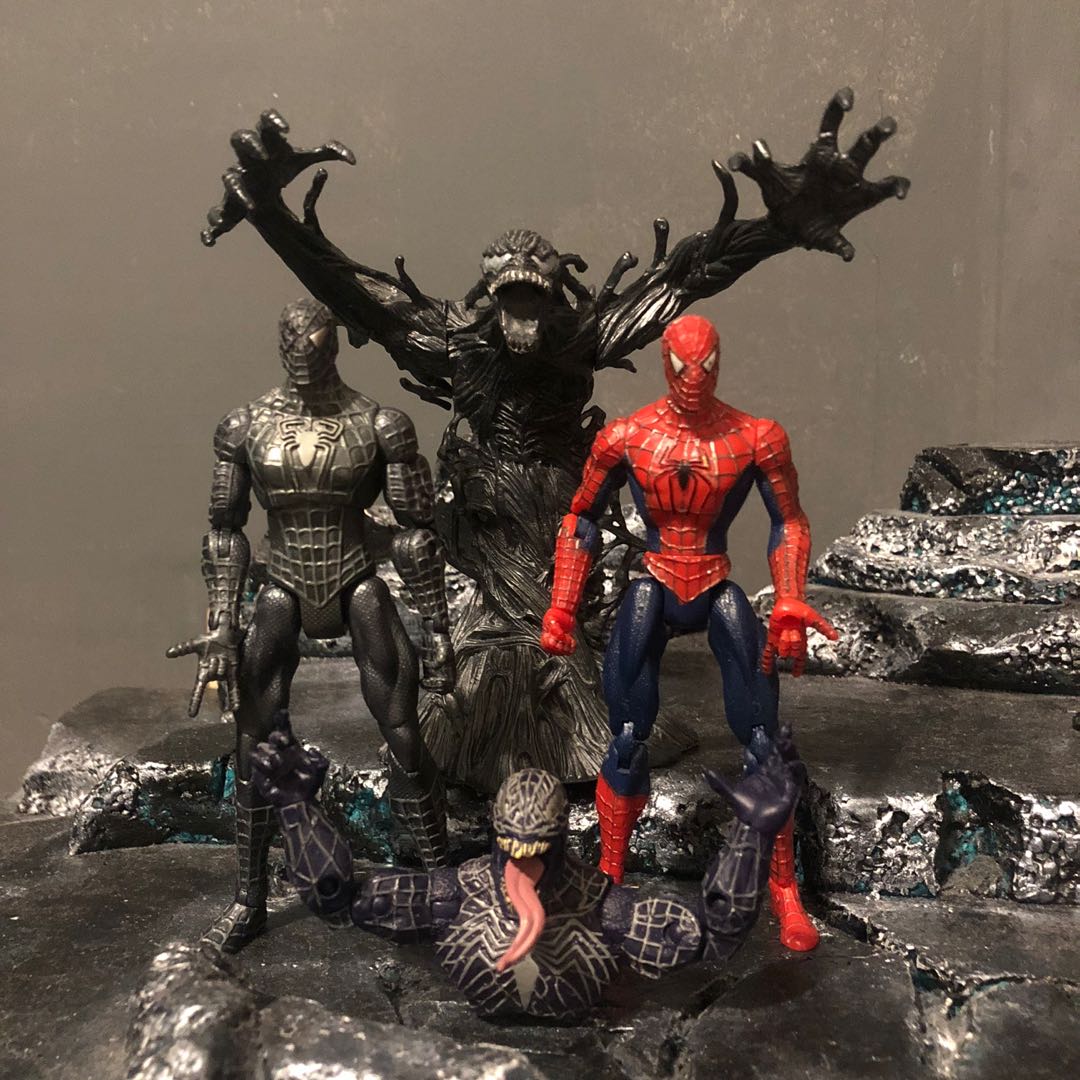 Venom spiderman hot sale 3 figure