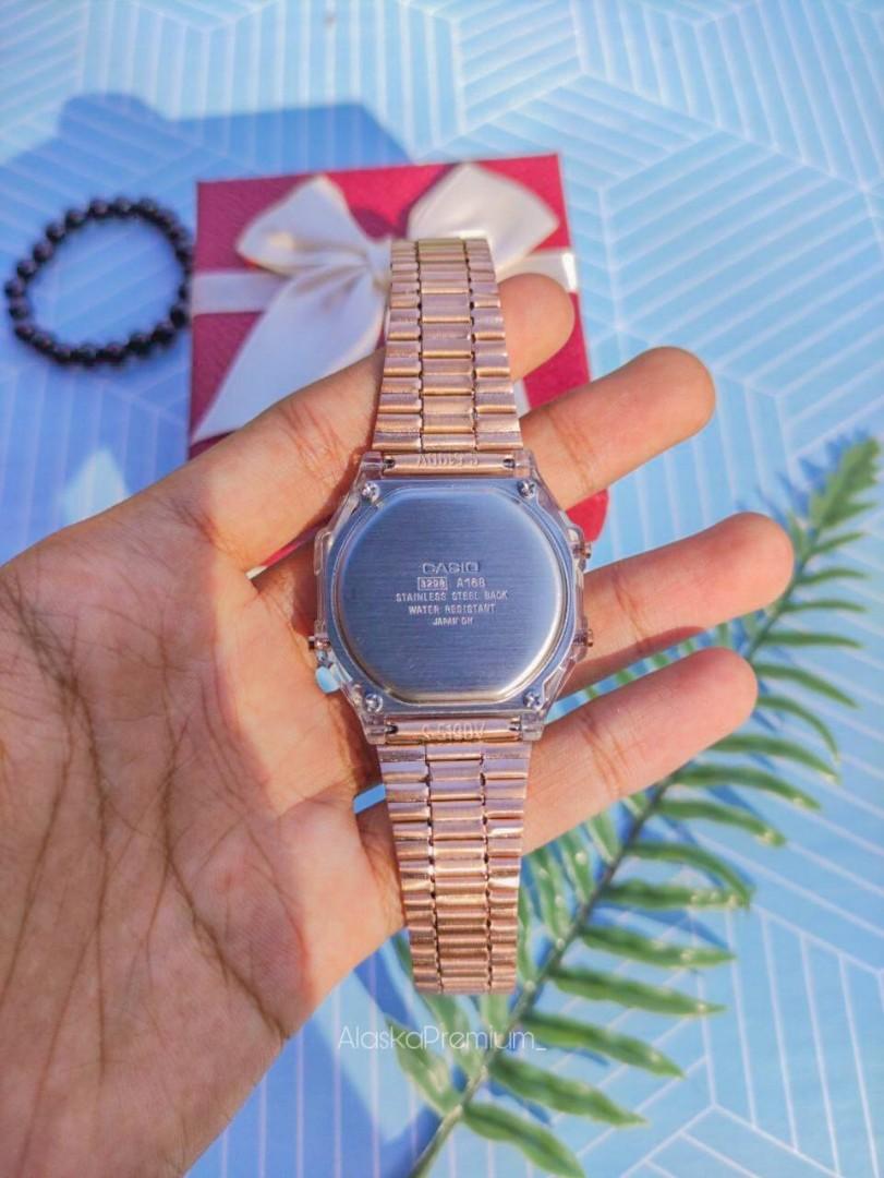 Casio rose gold online transparent case