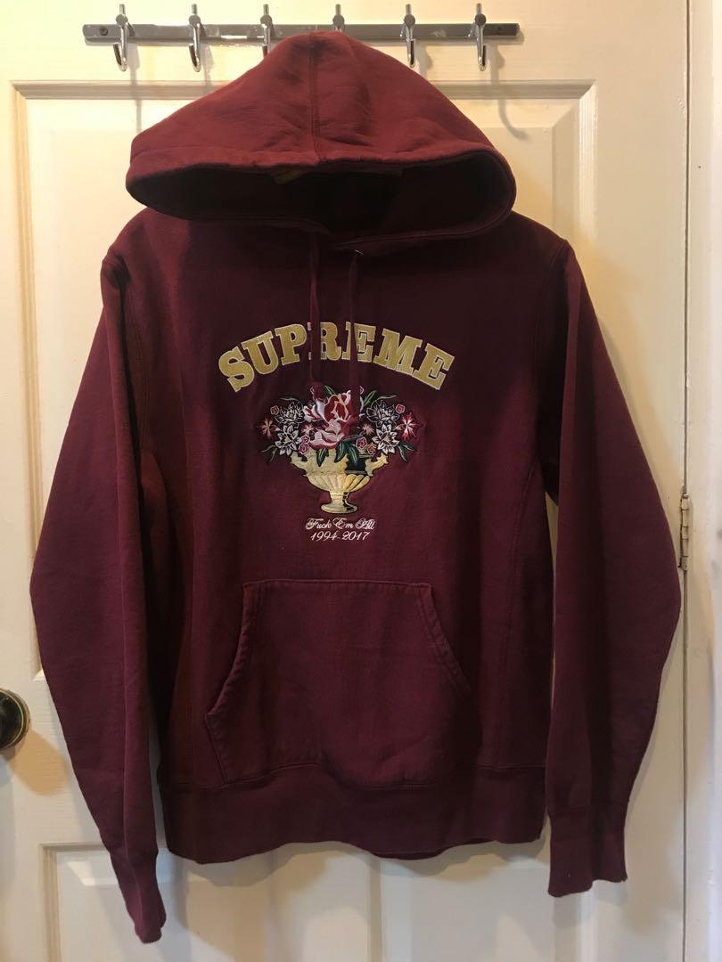 Supreme centerpiece hoodie clearance burgundy