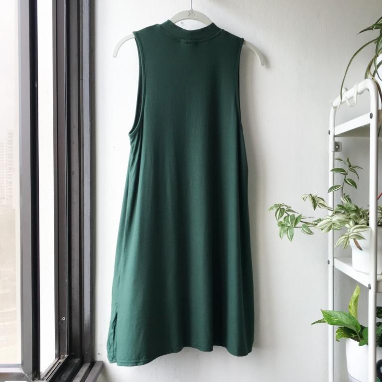 Mock neck swing dress clearance