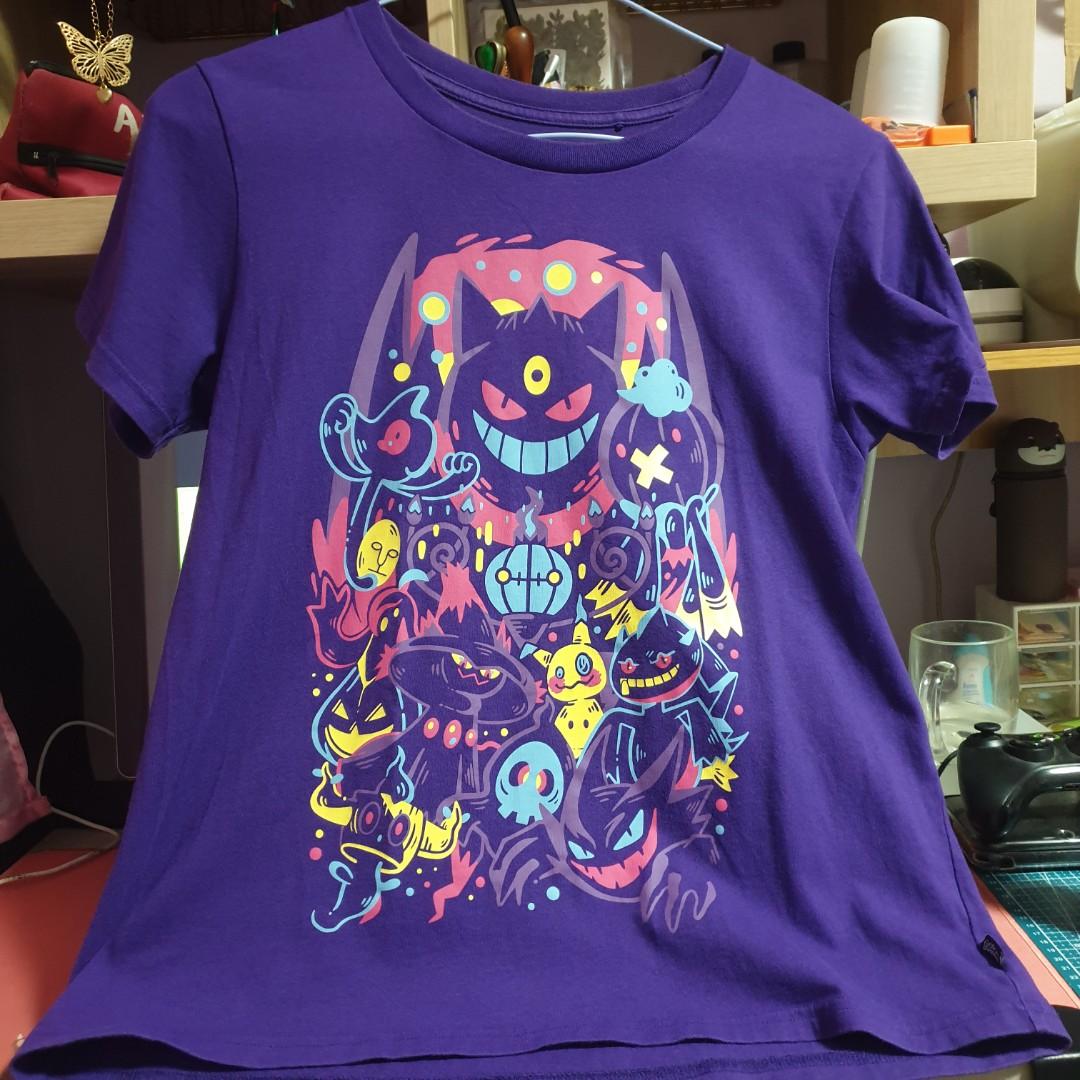 Uniqlo Pokemon Collab Ghost Type Shirt Purple Japanese Game Anime Graphic  Womens Fashion Tops Shirts on Carousell
