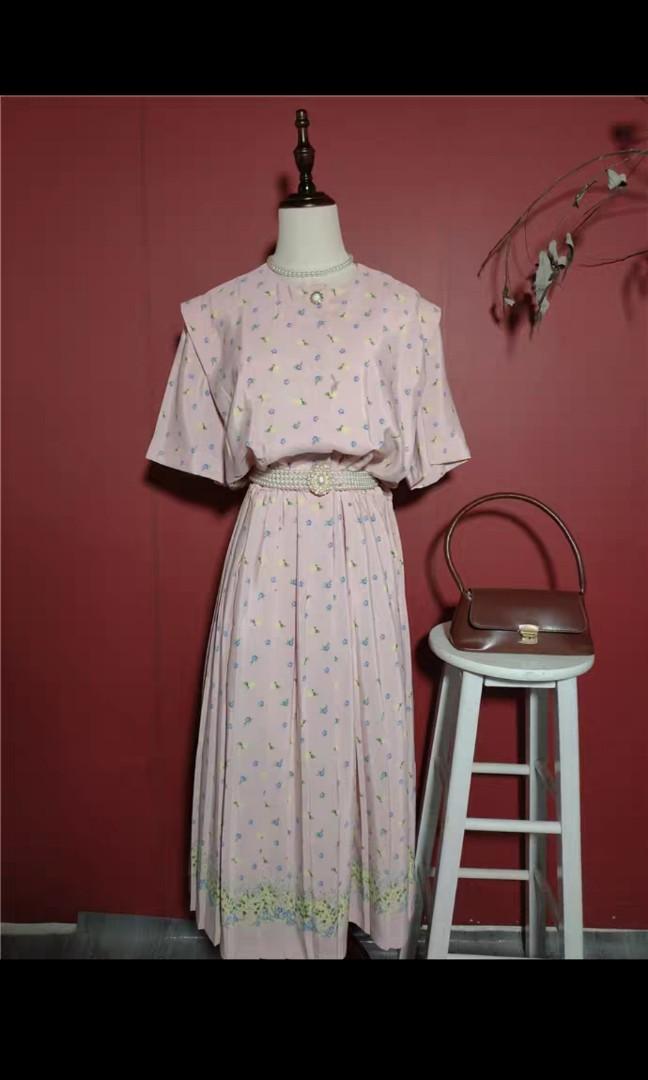 Vintage Leslie Fay pink floral dress, Women's Fashion, Dresses u0026 Sets,  Dresses on Carousell