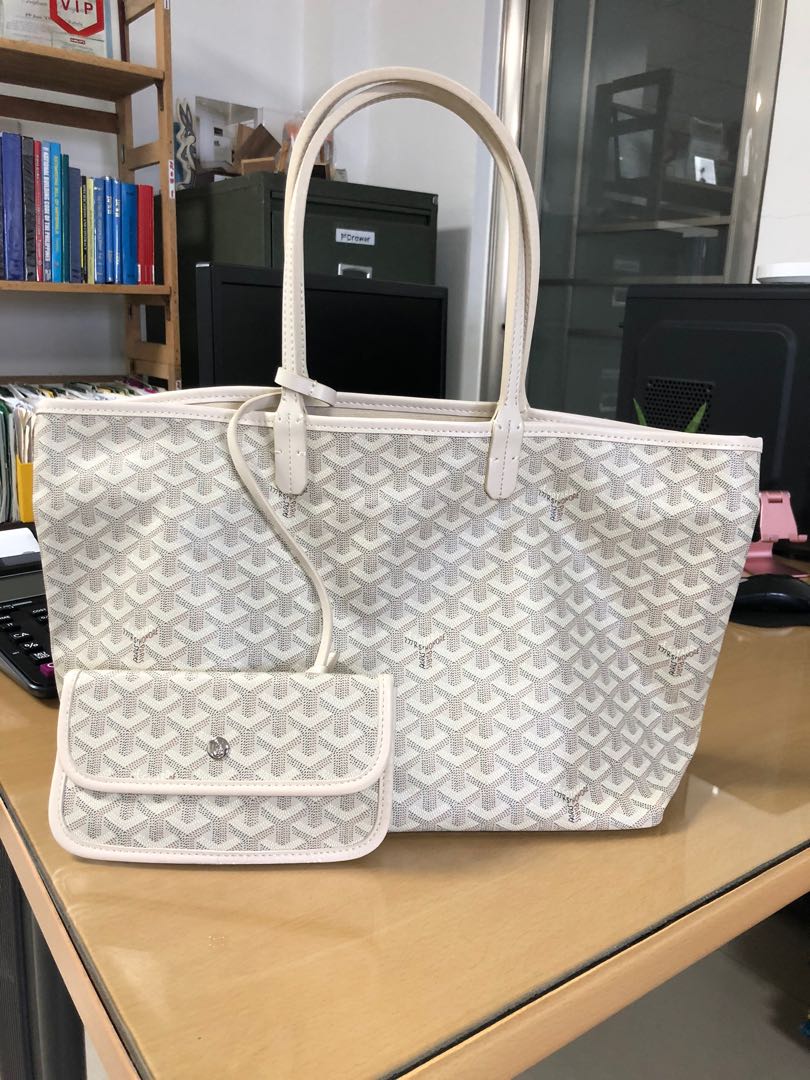 Goyard white shop tote