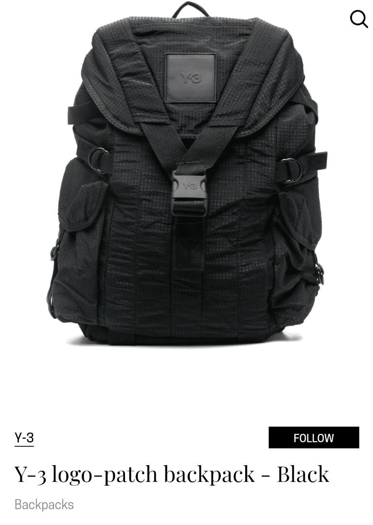 y3 logo backpack
