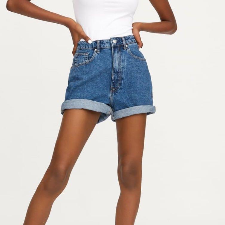ZARA Mom-fit bermuda shorts, Women's 