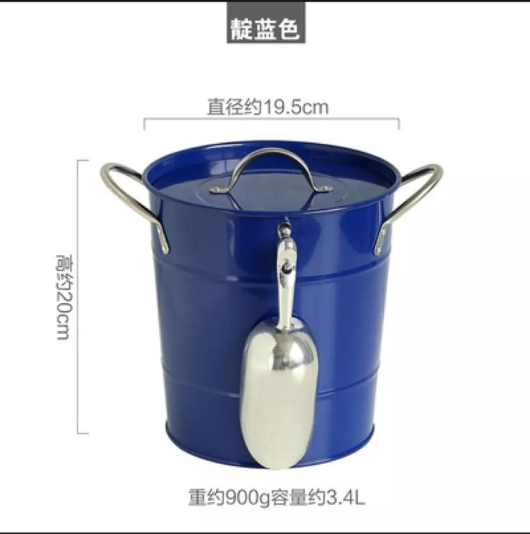 3.4L Dry Ice Bucket Tableware Double Ice Bucket Beverage Beer French ...