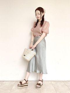 日牌原單 misch masch 冰沙色光澤半裙