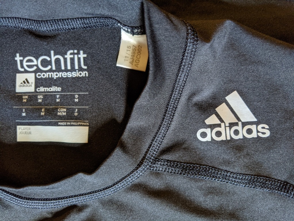 adidas techfit compression climalite, Men's Fashion, Activewear on Carousell