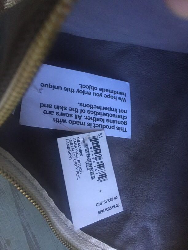 American apparel shop leather pouch