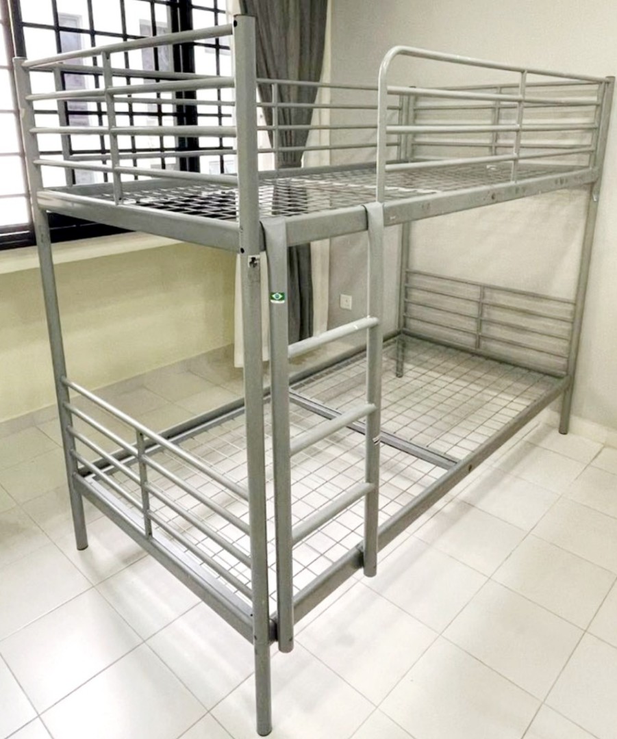 Army strong steel double bunk beds frame, Furniture & Home Living