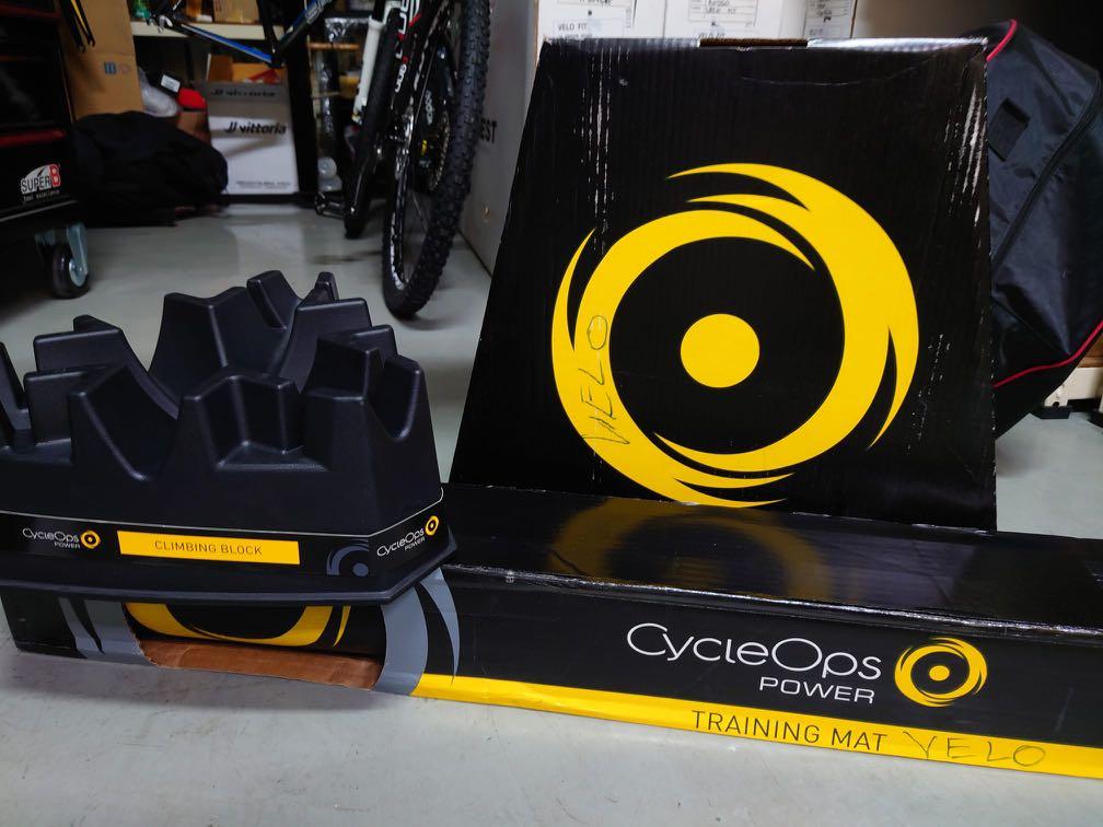 Authentic BINB CycleOps Wind Trainer Set Trainer Mat Climbing Riser Block