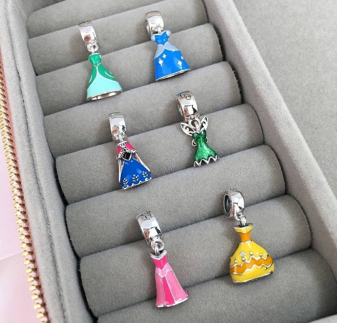 Authentic pandora Disney Princesses dress charms 1050 each, Women's