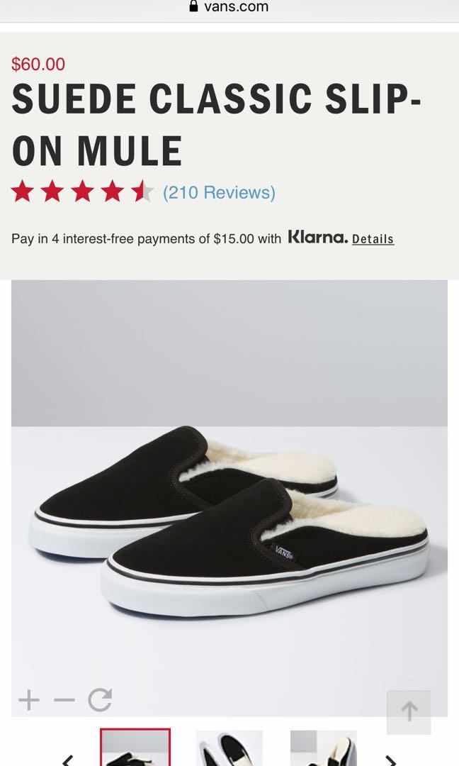 Authentic BNWT Vans Fur Lined Slides Men s Fashion Footwear Slippers Slides on Carousell