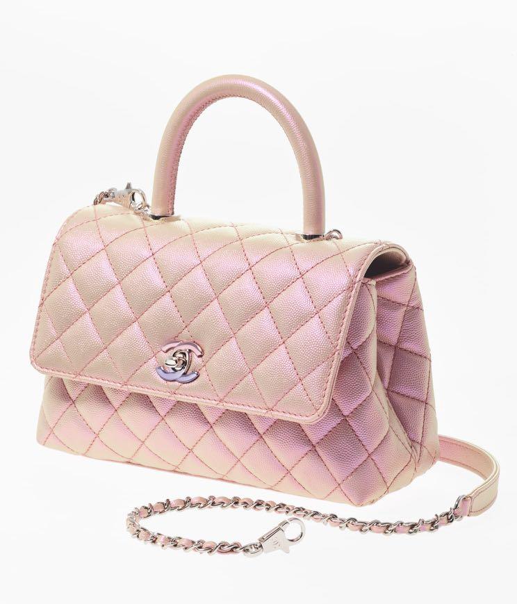 Chanel pink iridescent pink small coco handle, Women's Fashion, Bags &  Wallets, Cross-body Bags on Carousell