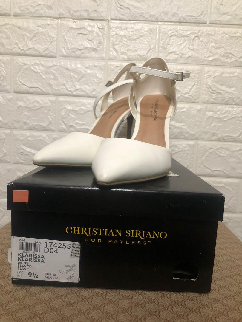 Christian siriano white heels clearance