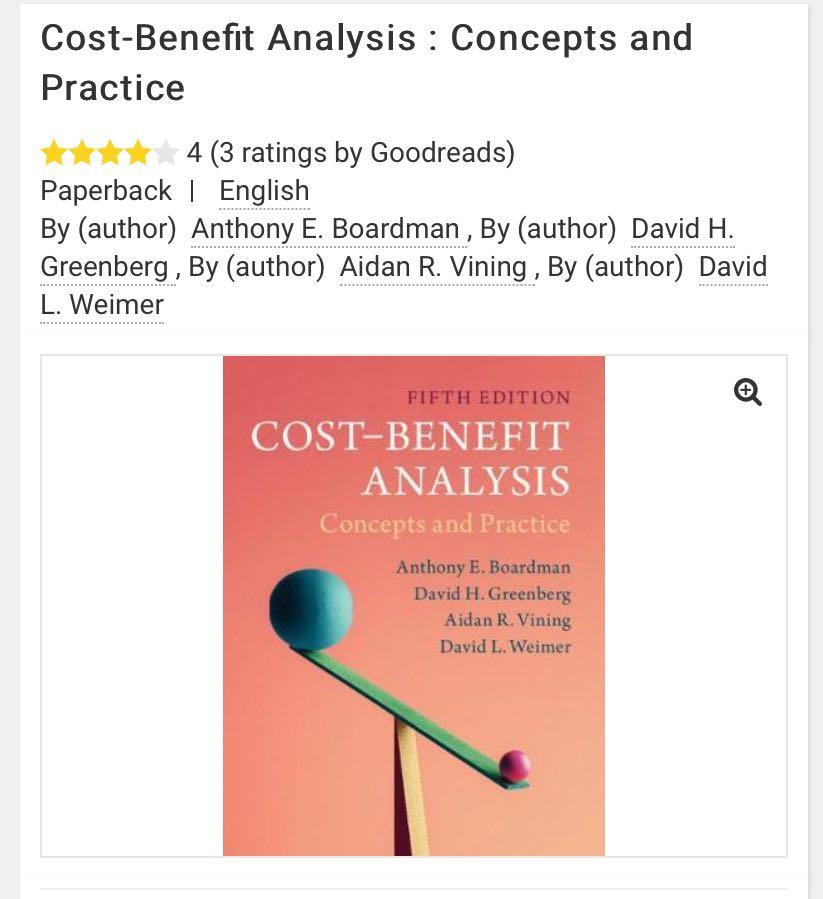 CostBenefit Analysis Concepts and Practice, Hobbies & Toys, Books