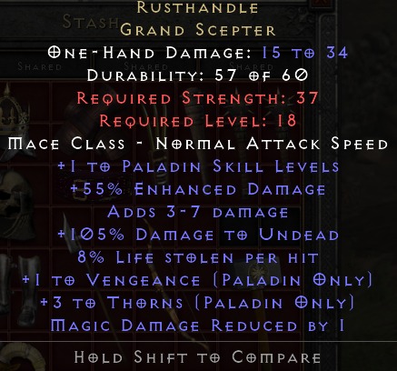 D2R | Diablo 2 Resurrected Rusthandle, Rust handle Weapon, Video Gaming ...