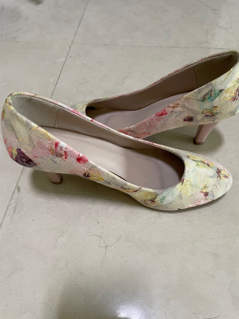 floral evening shoes