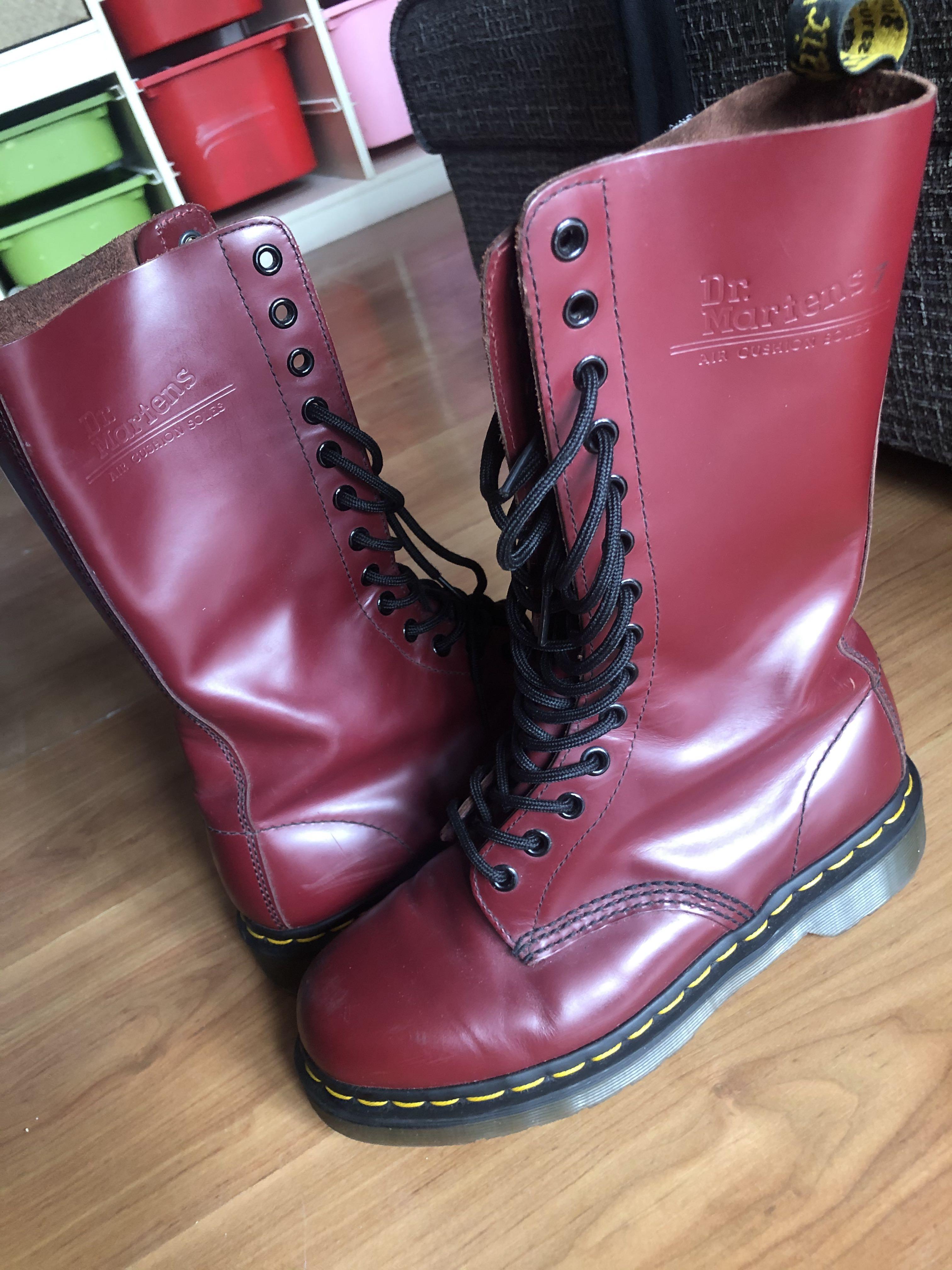 Doc Martens Cherry Red Boots (Category: Boots) located in Quezon City. Submitted by maydeclutters (Listing ID 1118853438, Image 2). Description: Authentic Cherry Red High 1914 No box Well used - just needs little cleaning What you see is what you get US 7 Size.
