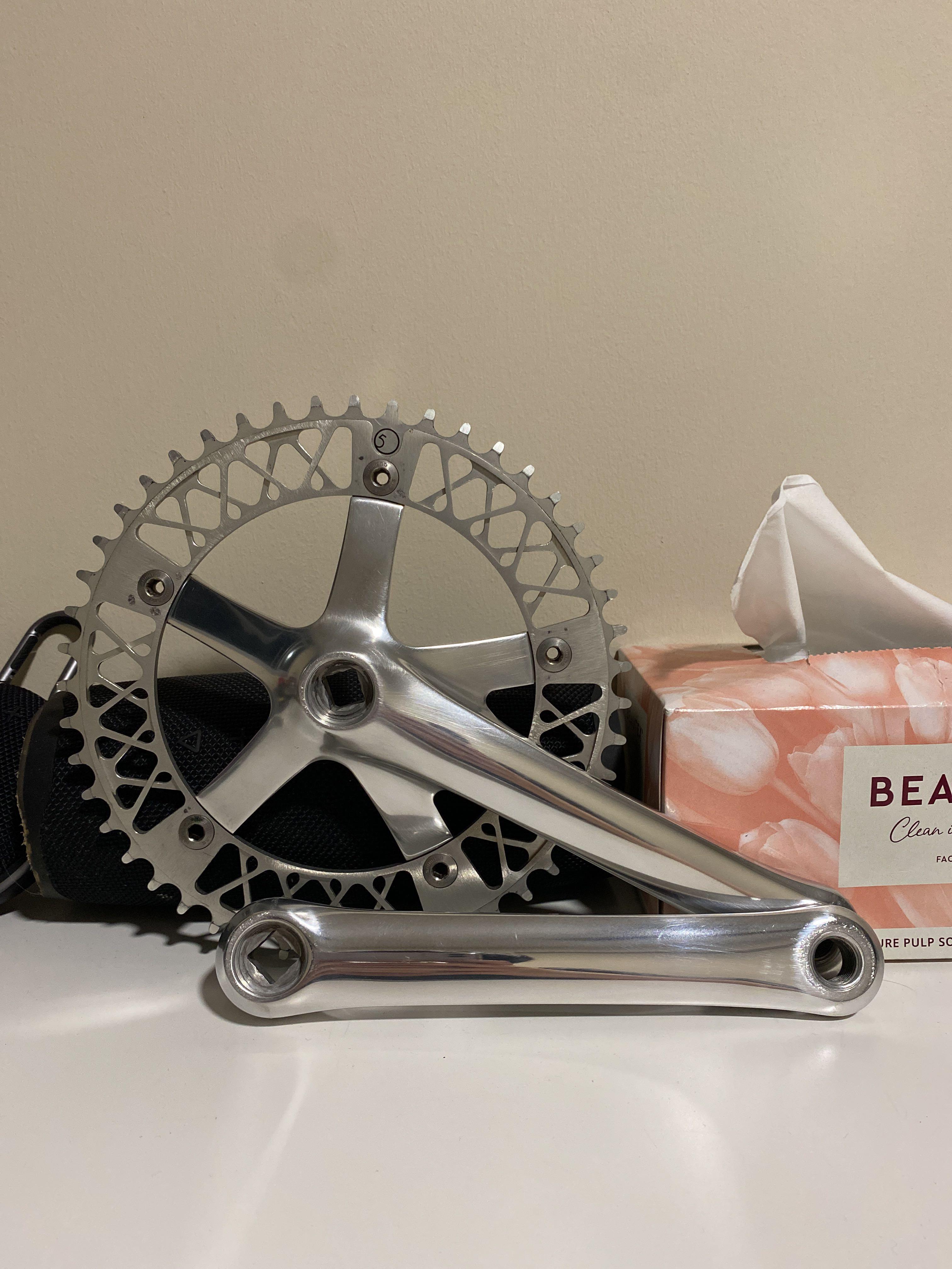 LHHL Track Bicycle Crankset 144BCD Square Taper Crankset 165mm