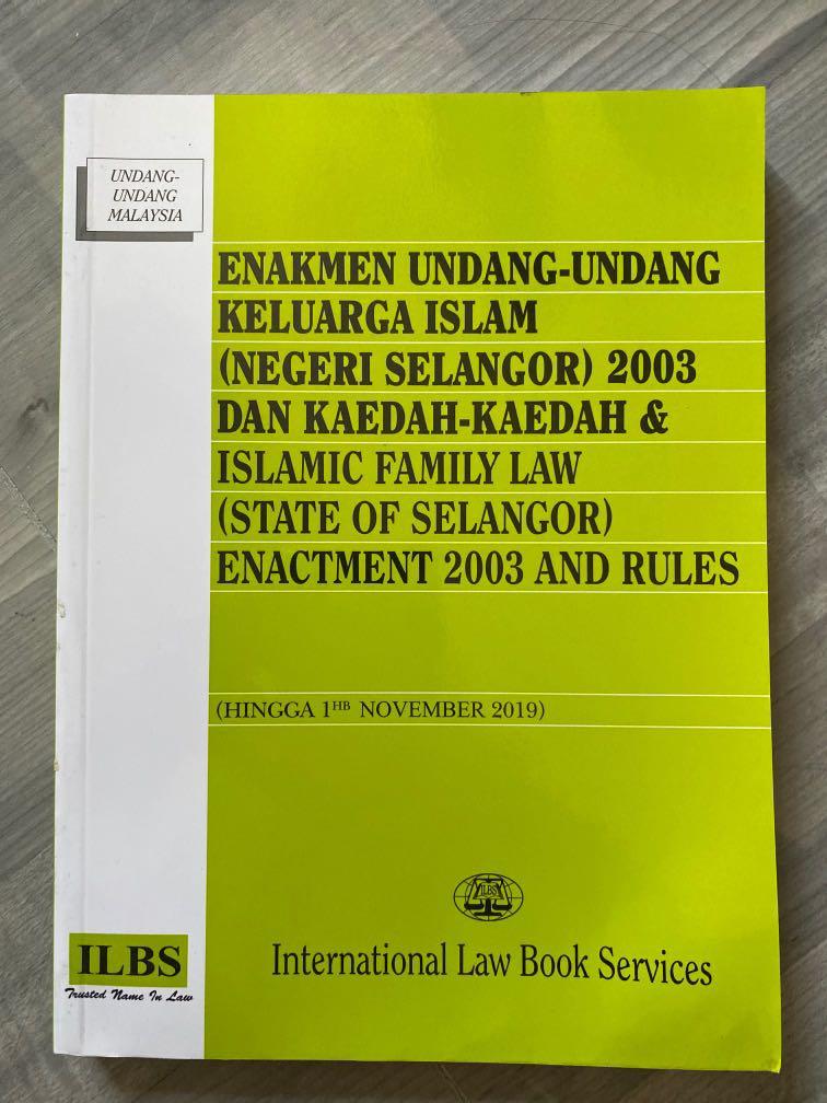 Enakmen Undang Undang Keluarga Islam Negeri Selangor Textbooks On Carousell