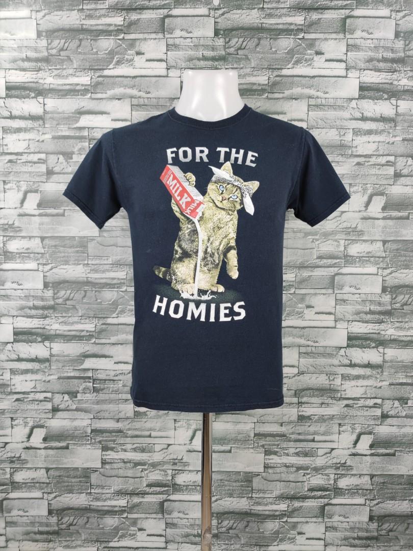 For The Homies Cat Humor Black Shirt Men s Fashion Tops Sets