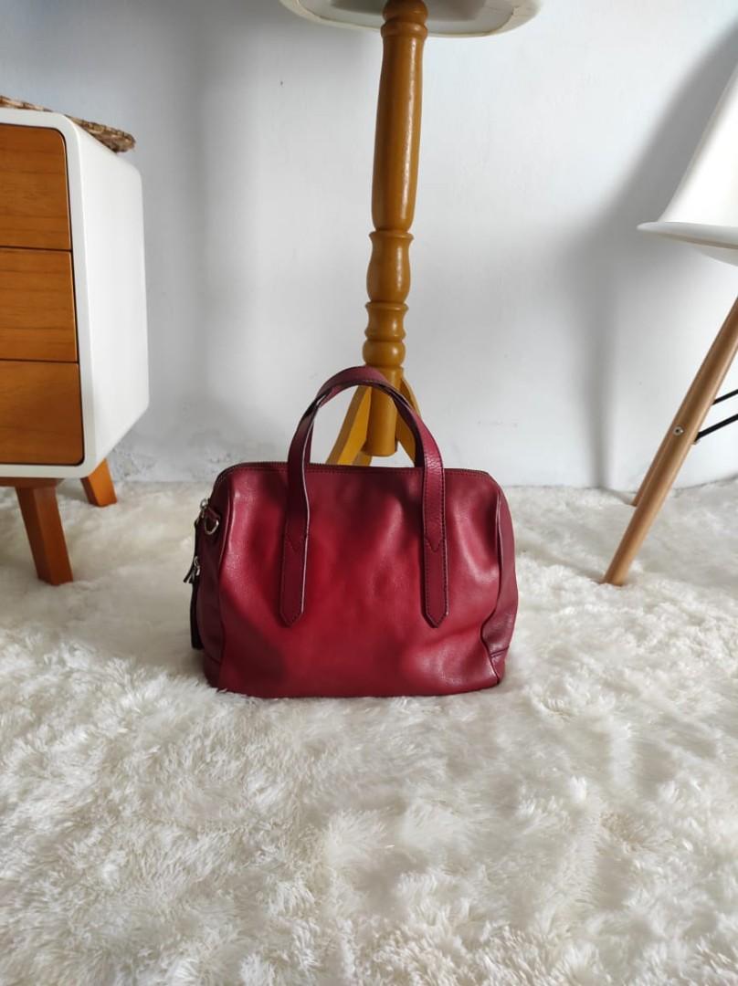 maroon satchel