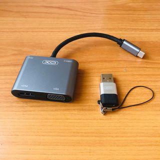 HDMI VGA converter with TYPE C USB adaptor