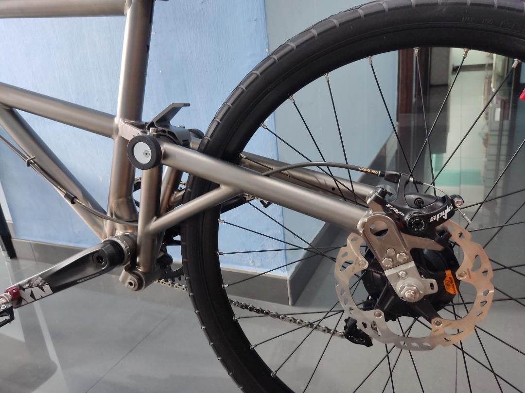 Helix Titanium Foldable Bike Internal Hub Alfine 11 Speed Custom