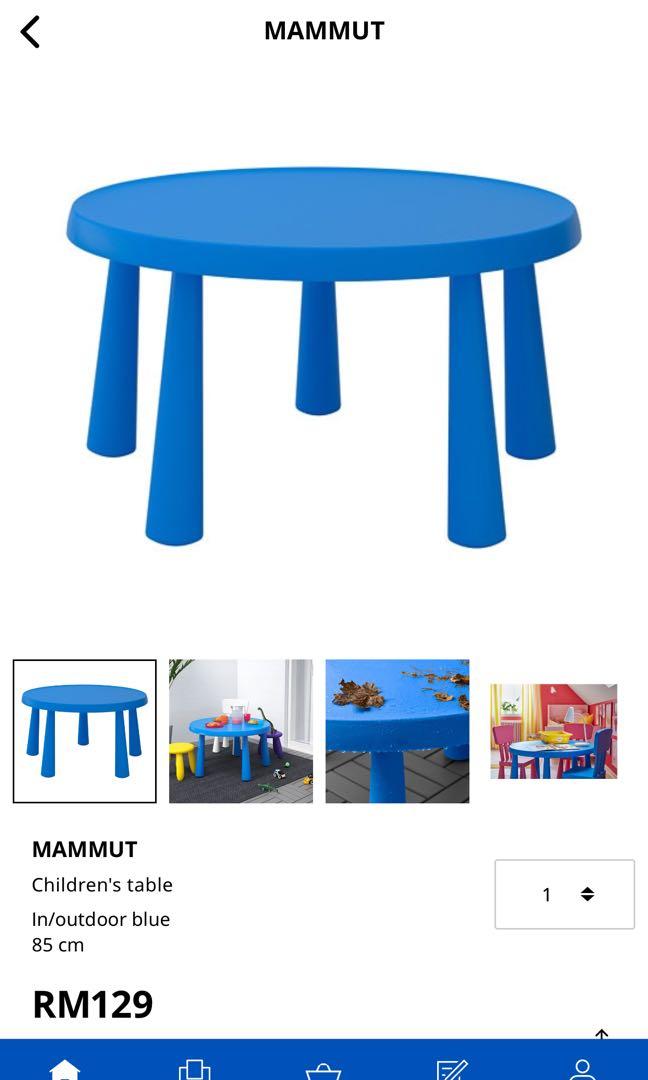 Ikea children table & 3 chairs (mammut) / 1 meja 3 kerusi kanak kanak