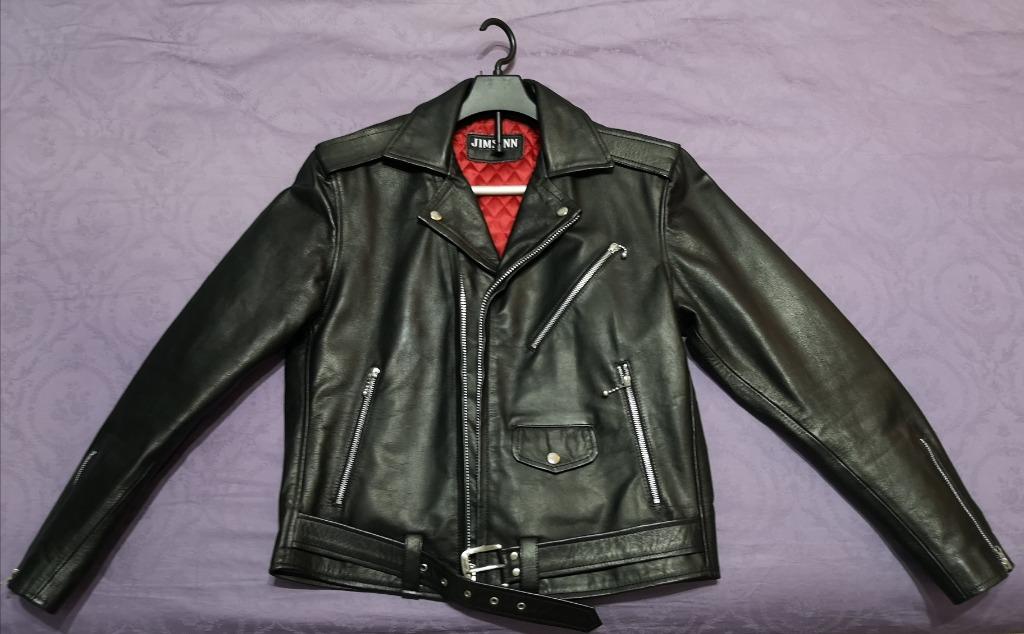 JIM SINN LEATHER BIKER JACKET, Men's Fashion, Coats, Jackets and