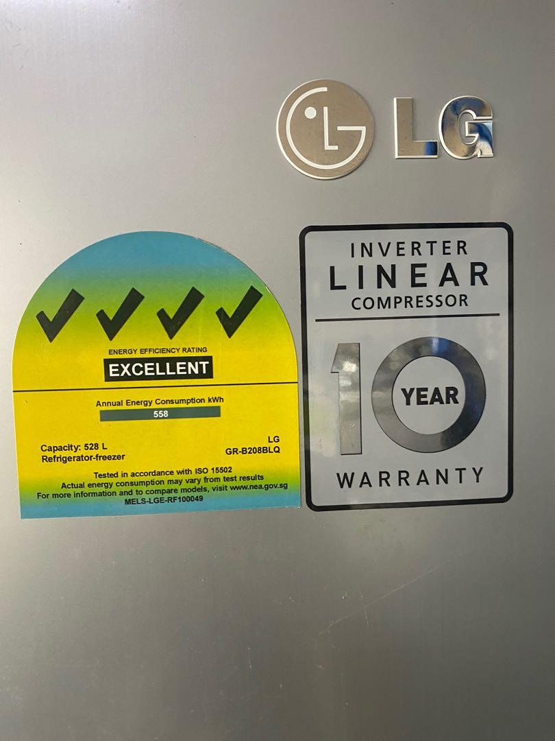 LG Side by Side 4Ticks Inverter Fridge, 528L, TV & Home Appliances