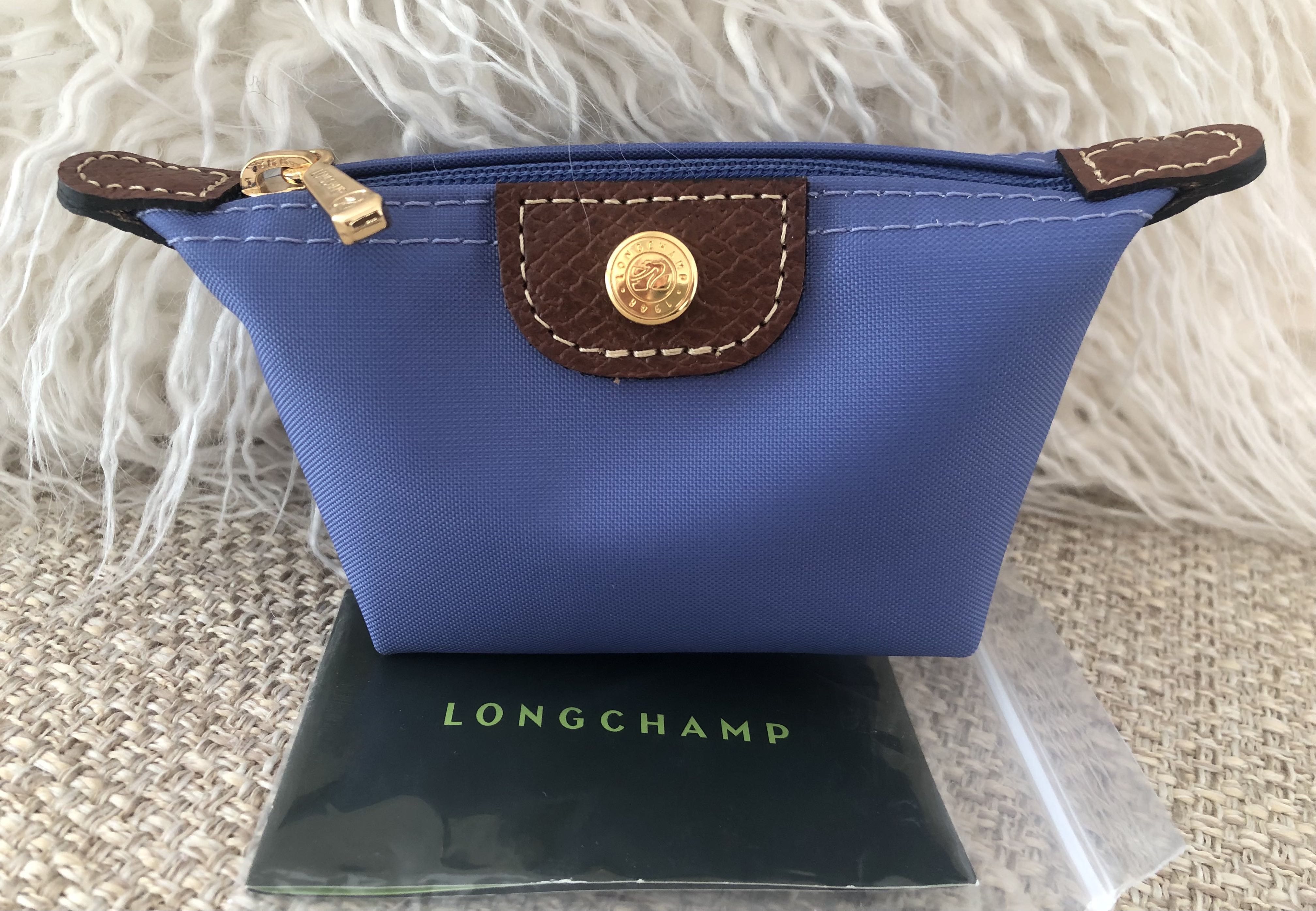 New Longchamp Le Pliage Coin Purse Wallet Amethyst Purple Great Gift HTF 17