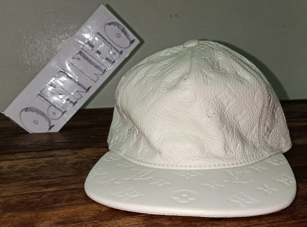 Louis Vuitton White Ss19 Virgil Abloh Leather Blanc Baseball Cap