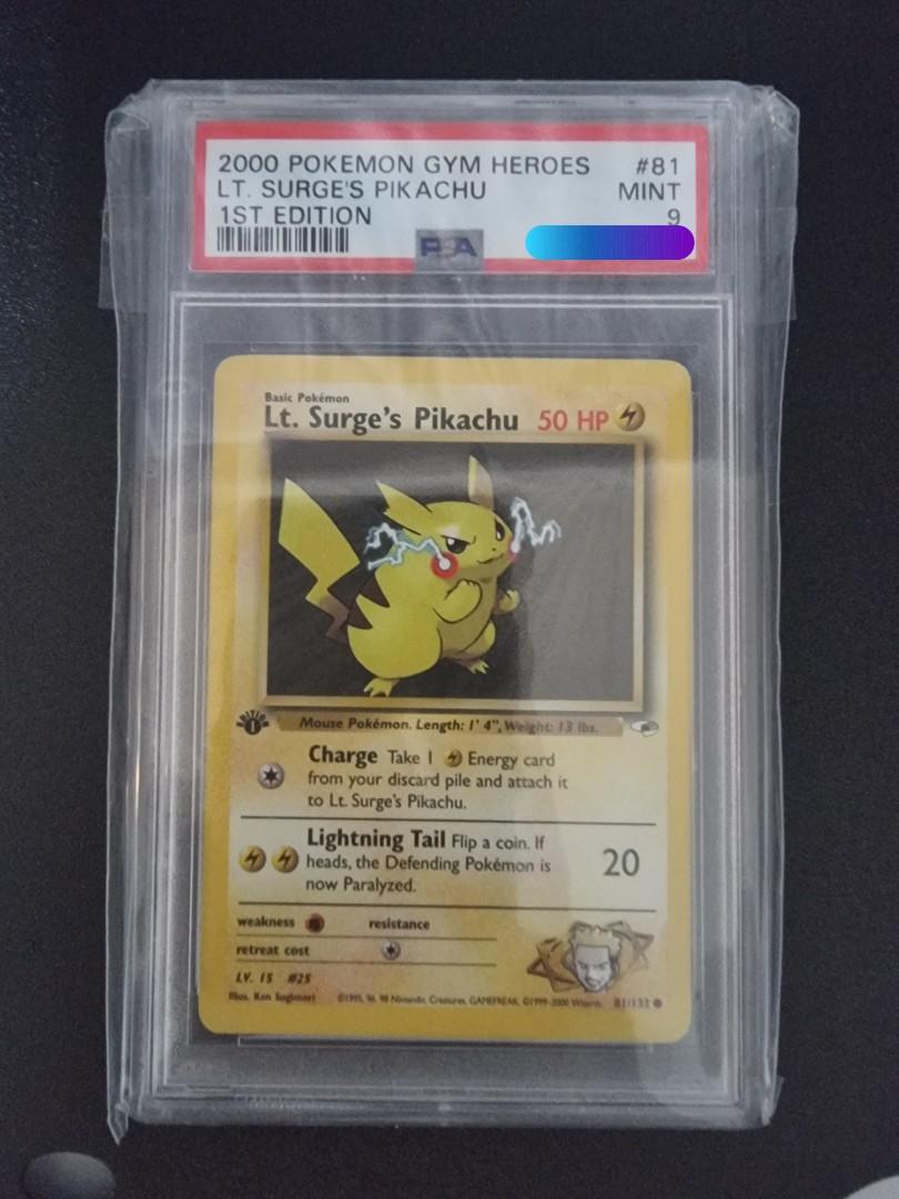 lt surge's pikachu pokemon card Lt. Surge's Raichu 11/132 Holo Rare Gym Challenge Pokemon Card Near Mi main image 0