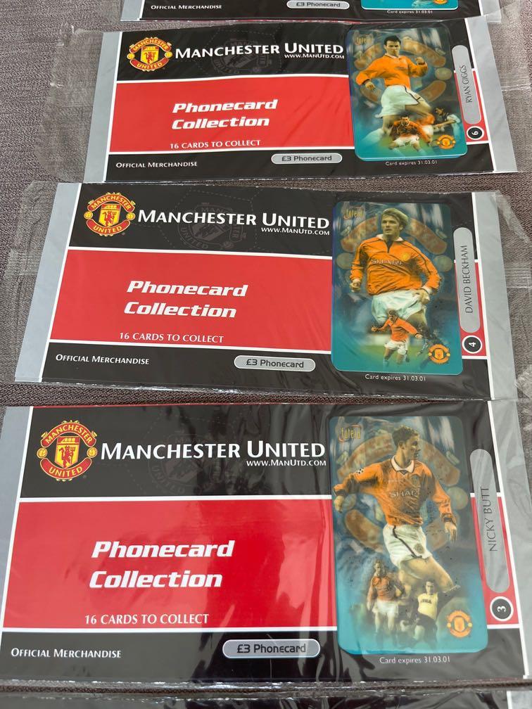 Manchester United football club British phone card collection