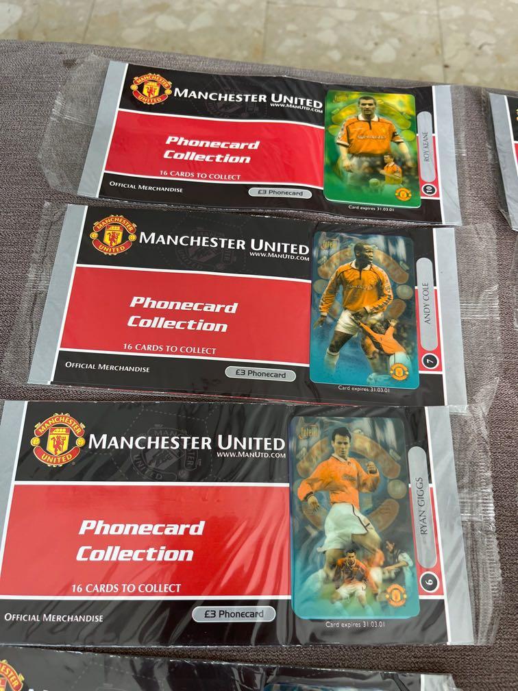 Manchester United football club British phone card collection