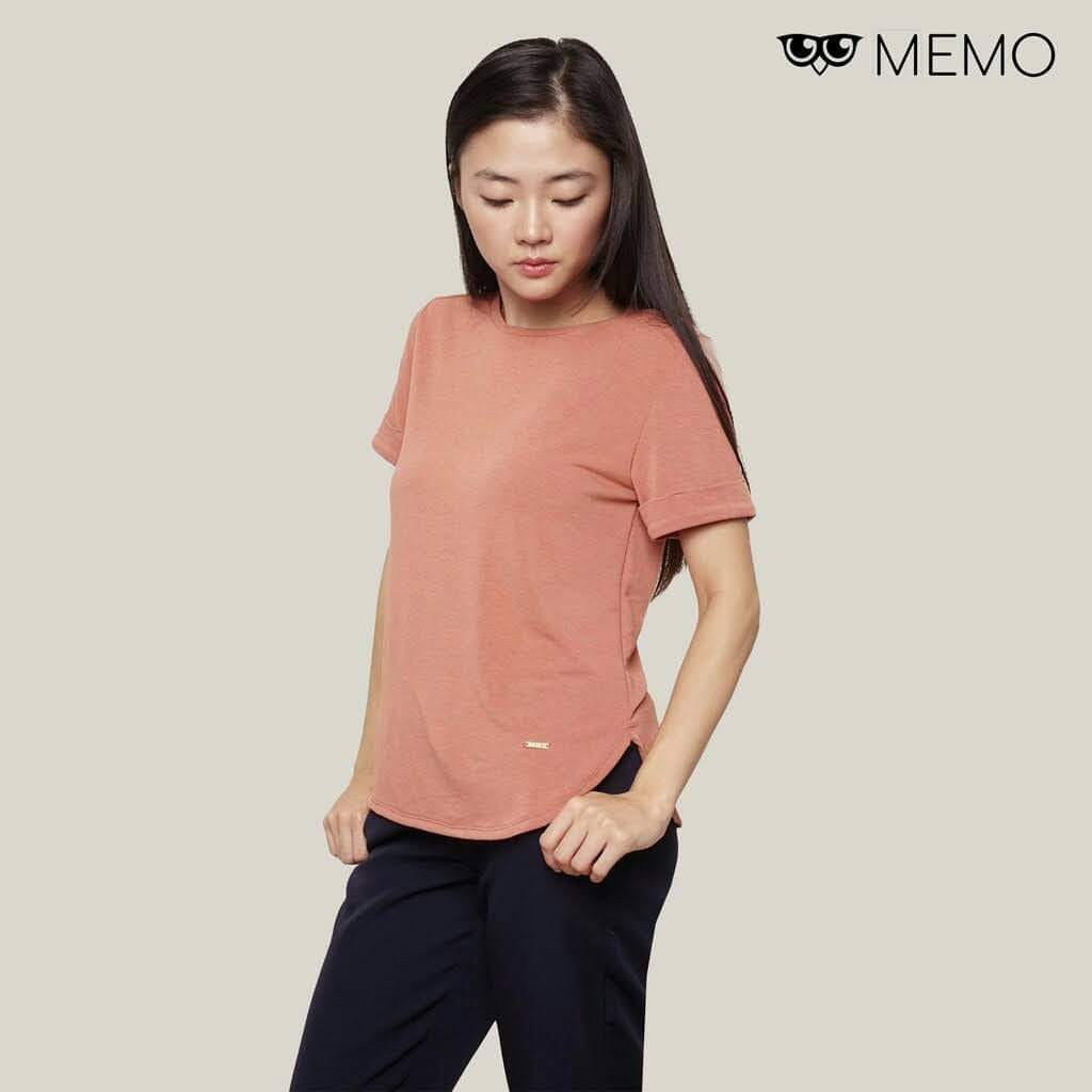 Memo Rust Top, Women's Fashion, Tops, Blouses on Carousell