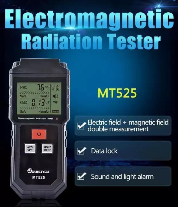 Tools MUSTOOL MT525 Electromagnetic Radiation Tester Electric Field & Magnetic F 