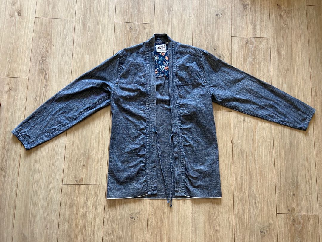 Famous Kimono Shirt Denim Chambray Size 