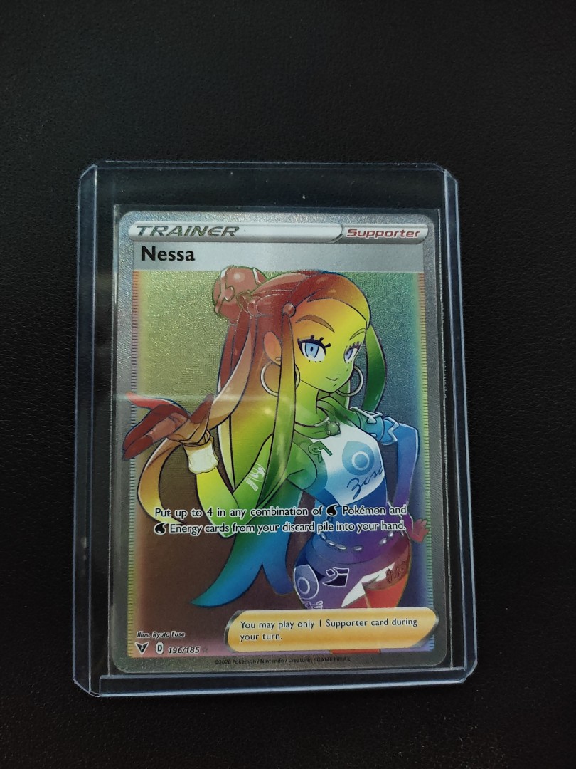 Nessa Rainbow Rare Full Art, Hobbies & Toys, Toys & Games on Carousell