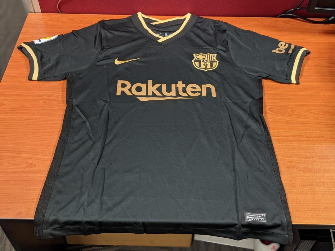 Kin Black Colour Rakuten Logo Branded Lycra Cotton Football Jersey 110337